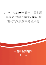 2024-2030年全球與中國金屬-半導(dǎo)體-金屬光電探測器市場現(xiàn)狀及發(fā)展前景分析報告
