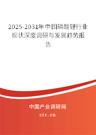 2025-2031年中國磷酸鋰行業(yè)現(xiàn)狀深度調(diào)研與發(fā)展趨勢報告