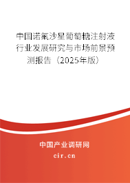 中國諾氟沙星葡萄糖注射液行業(yè)發(fā)展研究與市場前景預(yù)測報(bào)告（2025年版）