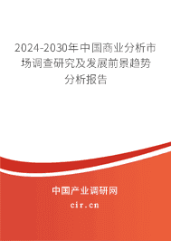 2024-2030年中國商業(yè)分析市場調(diào)查研究及發(fā)展前景趨勢分析報告