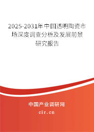 2025-2031年中國透明陶瓷市場深度調(diào)查分析及發(fā)展前景研究報告
