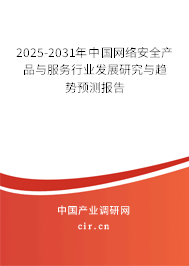 2025-2031年中國網(wǎng)絡(luò)安全產(chǎn)品與服務(wù)行業(yè)發(fā)展研究與趨勢預(yù)測報告