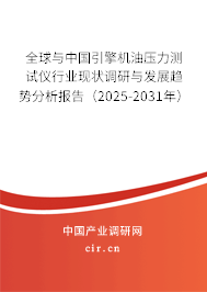 全球與中國引擎機油壓力測試儀行業(yè)現(xiàn)狀調(diào)研與發(fā)展趨勢分析報告（2025-2031年）