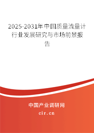 2025-2031年中國質(zhì)量流量計行業(yè)發(fā)展研究與市場前景報告