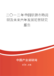 二〇一二年中國釩鐵市場調(diào)研及未來六年發(fā)展前景研究報告