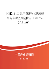 中國2,4-二氯甲苯行業(yè)發(fā)展研究與前景分析報(bào)告（2025-2031年）