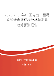 2025-2031年中國電力工程勘察設計市場現(xiàn)狀分析與發(fā)展趨勢預測報告
