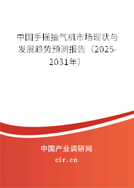 中國(guó)手搖抽氣機(jī)市場(chǎng)現(xiàn)狀與發(fā)展趨勢(shì)預(yù)測(cè)報(bào)告（2025-2031年）