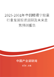 2025-2031年中國(guó)腰痛寧膠囊行業(yè)發(fā)展現(xiàn)狀調(diào)研及未來(lái)走勢(shì)預(yù)測(cè)報(bào)告