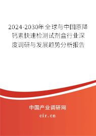 2024-2030年全球與中國原降鈣素快速檢測試劑盒行業(yè)深度調(diào)研與發(fā)展趨勢分析報告