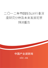 二〇一二年中國版SUV行業(yè)深度研究分析及未來發(fā)展前景預(yù)測(cè)報(bào)告