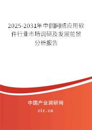 2025-2031年中國(guó)網(wǎng)絡(luò)應(yīng)用軟件行業(yè)市場(chǎng)調(diào)研及發(fā)展前景分析報(bào)告