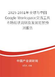 2025-2031年全球與中國Google Workspace交流工具市場現(xiàn)狀調(diào)研及發(fā)展前景預(yù)測報告