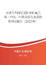 全球與中國可溶性聚四氟乙烯（PFA）市場調(diào)研與發(fā)展趨勢預(yù)測報告（2025年）