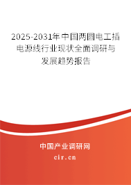 2025-2031年中國兩圓電工插電源線行業(yè)現(xiàn)狀全面調(diào)研與發(fā)展趨勢報告