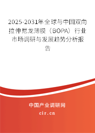 2025-2031年全球與中國(guó)雙向拉伸尼龍薄膜（BOPA）行業(yè)市場(chǎng)調(diào)研與發(fā)展趨勢(shì)分析報(bào)告