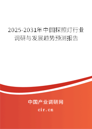 2025-2031年中國探照燈行業(yè)調(diào)研與發(fā)展趨勢預(yù)測報告