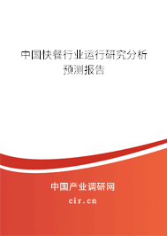 中國快餐行業(yè)運(yùn)行研究分析預(yù)測報(bào)告