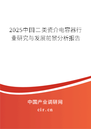 2025中國二類瓷介電容器行業(yè)研究與發(fā)展前景分析報(bào)告