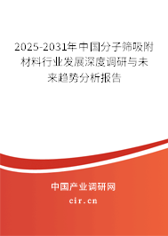 2025-2031年中國分子篩吸附材料行業(yè)發(fā)展深度調(diào)研與未來趨勢分析報告