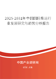 2025-2031年中國國際集運(yùn)行業(yè)發(fā)展研究與趨勢分析報告