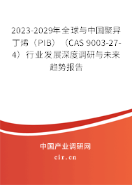 2023-2029年全球與中國(guó)聚異丁烯（PIB）（CAS 9003-27-4）行業(yè)發(fā)展深度調(diào)研與未來趨勢(shì)報(bào)告