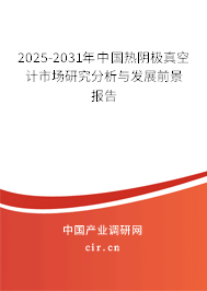 2025-2031年中國(guó)熱陰極真空計(jì)市場(chǎng)研究分析與發(fā)展前景報(bào)告