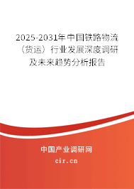 2025-2031年中國鐵路物流（貨運）行業(yè)發(fā)展深度調(diào)研及未來趨勢分析報告
