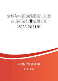 全球與中國(guó)微隧道掘進(jìn)機(jī)行業(yè)調(diào)研及行業(yè)前景分析（2025-2031年）