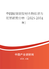 中國玻璃鋼型材市場現(xiàn)狀與前景趨勢分析（2025-2031年）