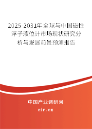 2025-2031年全球與中國磁性浮子液位計市場現(xiàn)狀研究分析與發(fā)展前景預測報告