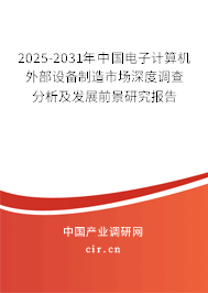 2025-2031年中國電子計算機外部設備制造市場深度調(diào)查分析及發(fā)展前景研究報告