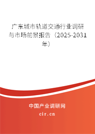 廣東城市軌道交通行業(yè)調(diào)研與市場前景報告（2025-2031年）