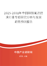 2025-2031年中國(guó)磷酸氟達(dá)拉濱行業(yè)專(zhuān)題研究分析與發(fā)展趨勢(shì)預(yù)測(cè)報(bào)告