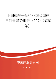 中國磷酸一鈉行業(yè)現(xiàn)狀調(diào)研與前景趨勢報告（2024-2030年）