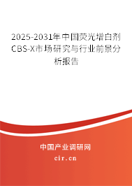 2025-2031年中國(guó)熒光增白劑CBS-X市場(chǎng)研究與行業(yè)前景分析報(bào)告