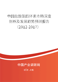 中國鹽酸氯四環(huán)素市場深度剖析及發(fā)展趨勢預(yù)測報告（2012-2017）