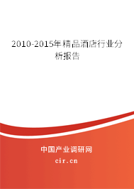 2010-2015年精品酒店行業(yè)分析報告