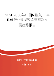 2024-2030年中國6-脫氧-L-半乳糖行業(yè)現(xiàn)狀深度調(diào)研及發(fā)展趨勢報告