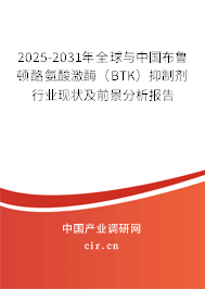 2025-2031年全球與中國布魯頓酪氨酸激酶（BTK）抑制劑行業(yè)現(xiàn)狀及前景分析報告