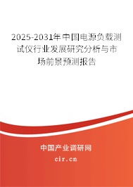2025-2031年中國(guó)電源負(fù)載測(cè)試儀行業(yè)發(fā)展研究分析與市場(chǎng)前景預(yù)測(cè)報(bào)告