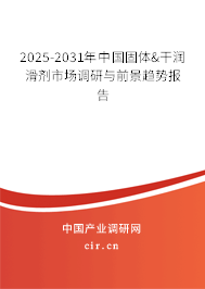 2025-2031年中國固體&干潤滑劑市場調(diào)研與前景趨勢報告