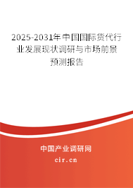 2025-2031年中國國際貨代行業(yè)發(fā)展現(xiàn)狀調(diào)研與市場前景預(yù)測報告