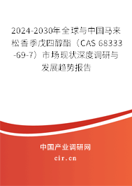 2024-2030年全球與中國馬來松香季戊四醇酯（CAS 68333-69-7）市場現(xiàn)狀深度調(diào)研與發(fā)展趨勢報告
