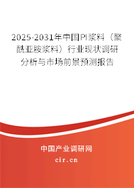 2025-2031年中國PI漿料（聚酰亞胺漿料）行業(yè)現(xiàn)狀調(diào)研分析與市場前景預(yù)測報(bào)告