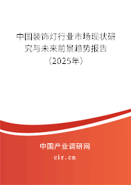 中國裝飾燈行業(yè)市場現(xiàn)狀研究與未來前景趨勢報告（2025年）