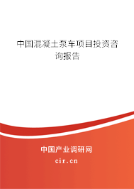 中國混凝土泵車項(xiàng)目投資咨詢報(bào)告