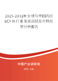2025-2031年全球與中國(guó)丙綸BCF絲行業(yè)發(fā)展調(diào)研及市場(chǎng)前景分析報(bào)告