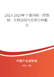 2023-2029年寧夏純堿（碳酸鈉）市場(chǎng)調(diào)研與前景分析報(bào)告
