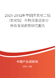 2025-2031年中國三氧化二鋁（氧化鋁）市場深度調(diào)查分析及發(fā)展趨勢研究報(bào)告